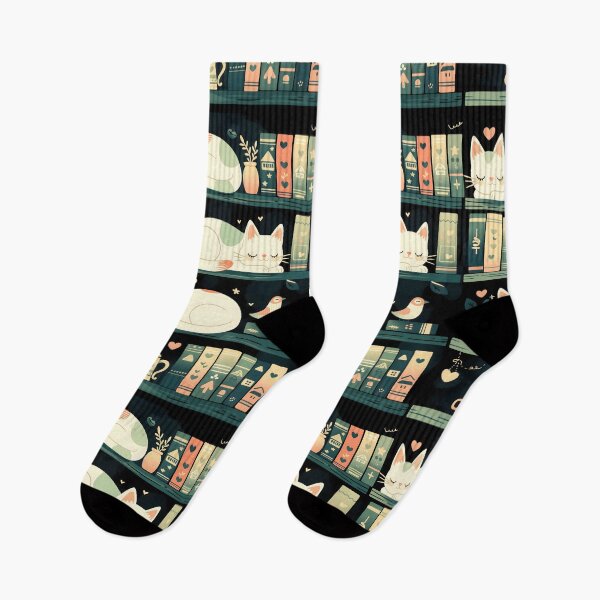 Item preview, Library Cats, Cats On the Book Shelf designed and sold by xiao xuans.