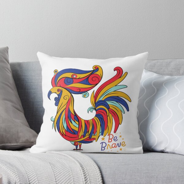 Item preview, Be Brave – Colorful Rooster Illustration Motivational Design designed and sold by Ramya designs .