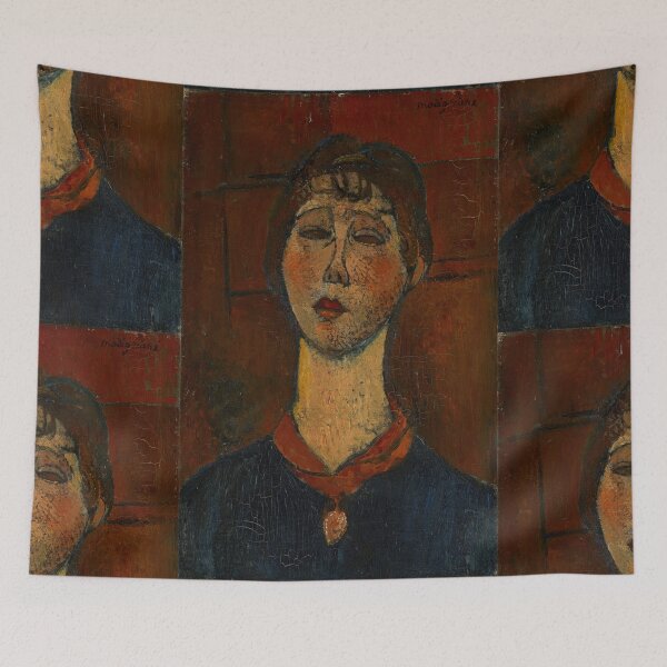 Item preview, Portrait of Madame Dorival by Amedeo Modigliani: Modernist Fine Art Print designed and sold by artofuniverse.