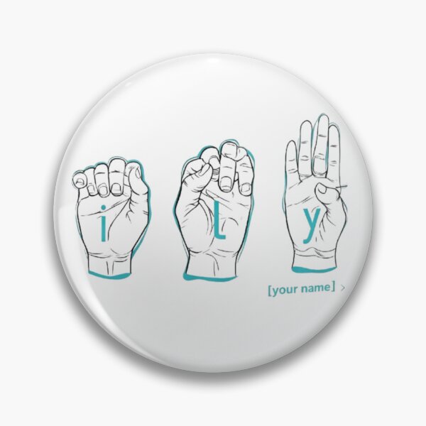 Item preview, ILY Hand Sign Love Sticker – ASL I Love You Custom Name designed and sold by BlueYasmine.
