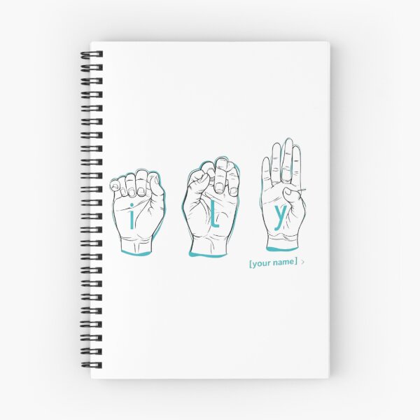 Item preview, ILY Hand Sign Love Sticker – ASL I Love You Custom Name designed and sold by BlueYasmine.