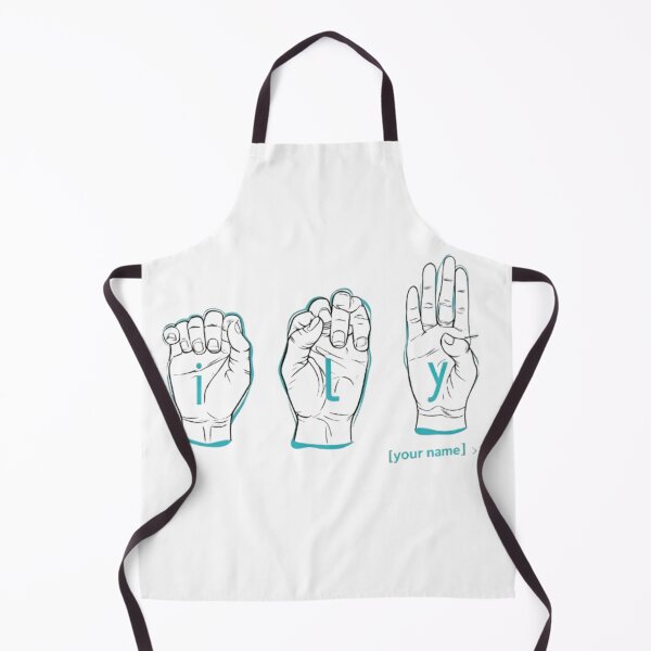 Item preview, ILY Hand Sign Love Sticker – ASL I Love You Custom Name designed and sold by BlueYasmine.