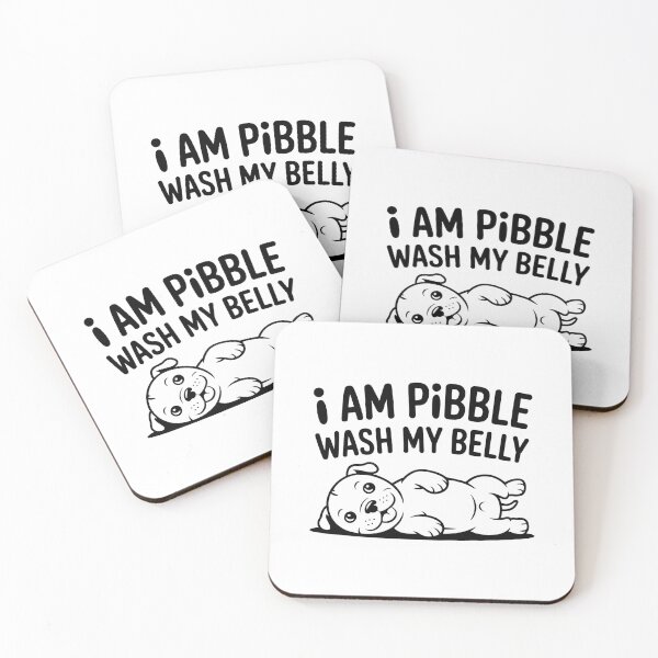 Item preview, I Am Pibble Wash My Belly Line Art – Funny Pit Bull Dog Meme designed and sold by WSPrintCrafter.