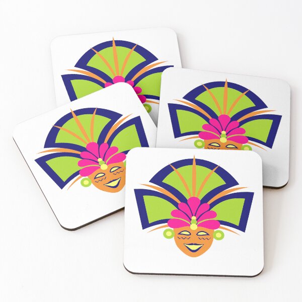 Item preview, Festival Mask – Vibrant Tribal Celebration Illustration designed and sold by Ramya designs .