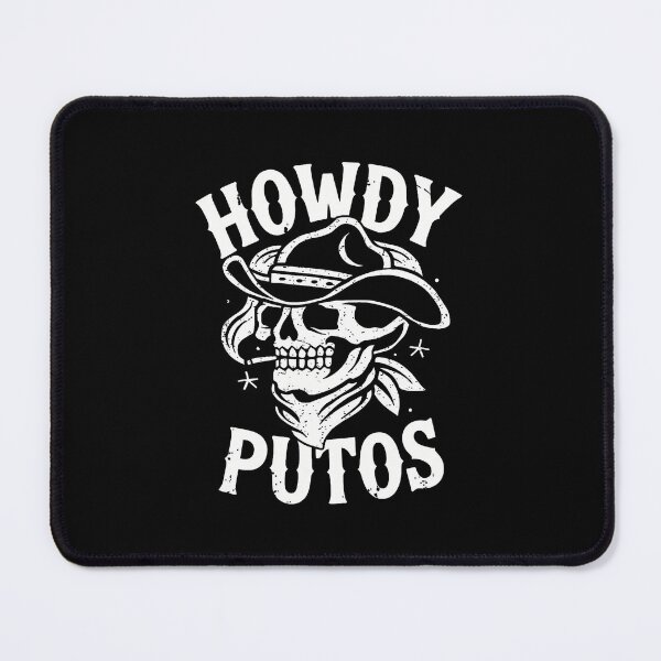 Item preview, Howdy Putos Funny Western Cowboy Skull Spanish Slang Men designed and sold by charitashmoqs.
