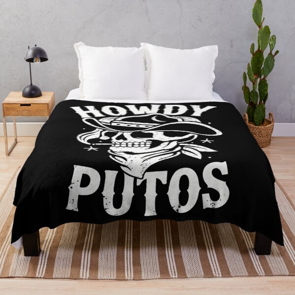 Item preview, Howdy Putos Funny Western Cowboy Skull Spanish Slang Men designed and sold by charitashmoqs.