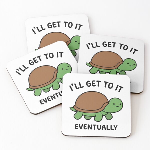 Item preview, Cute Lazy Turtle Procrastination Humor designed and sold by Mason-Pride.