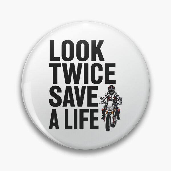 Item preview, Look Twice Save A Life- motorcycle design designed and sold by TwoWheels-shop.