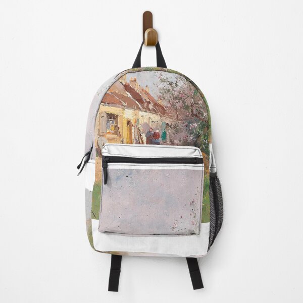 Item preview, Frühlingstag am Bachufer – Eugène Galien-Laloue Impressionist Spring Landscape by the Stream designed and sold by Art Outlaws.