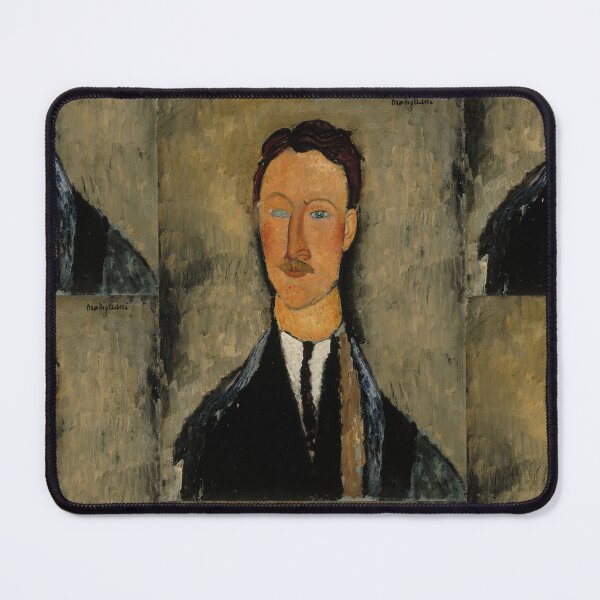 Item preview, Portrait of the Artist Leopold Survage by Amedeo Modigliani: Modernist Portrait Print designed and sold by artofuniverse.