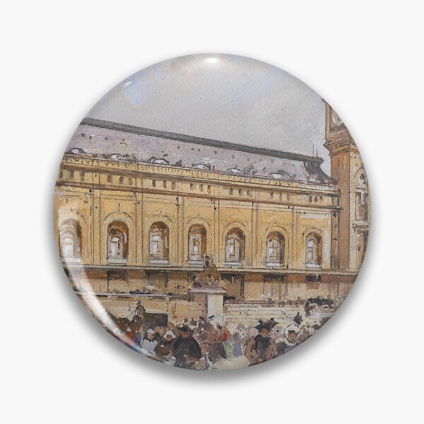Item preview, Gare de Lyon – Eugène Galien-Laloue Impressionist Urban Scene of Parisian Railway Station designed and sold by Art Outlaws.