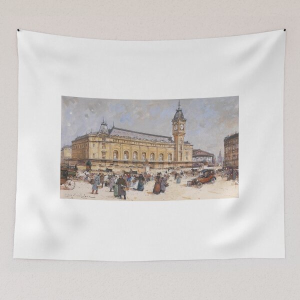Item preview, Gare de Lyon – Eugène Galien-Laloue Impressionist Urban Scene of Parisian Railway Station designed and sold by Art Outlaws.
