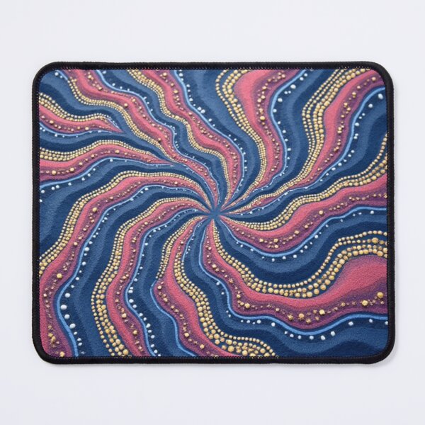 Item preview, Aboriginal Inspired Dot Art - Midnight Strange Waves designed and sold by GrinGalore.
