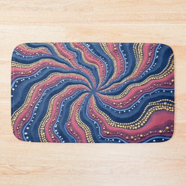 Item preview, Aboriginal Inspired Dot Art - Midnight Strange Waves designed and sold by GrinGalore.