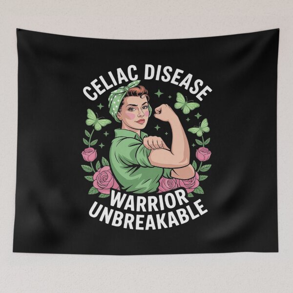 Item preview, Celiac Disease Warrior Unbreakable Awareness Strong Women designed and sold by Catharsiscath.