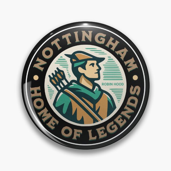 Item preview, The Vintage Nottingham Home of Legends Robin Hood Emblem designed and sold by 89BLACK.