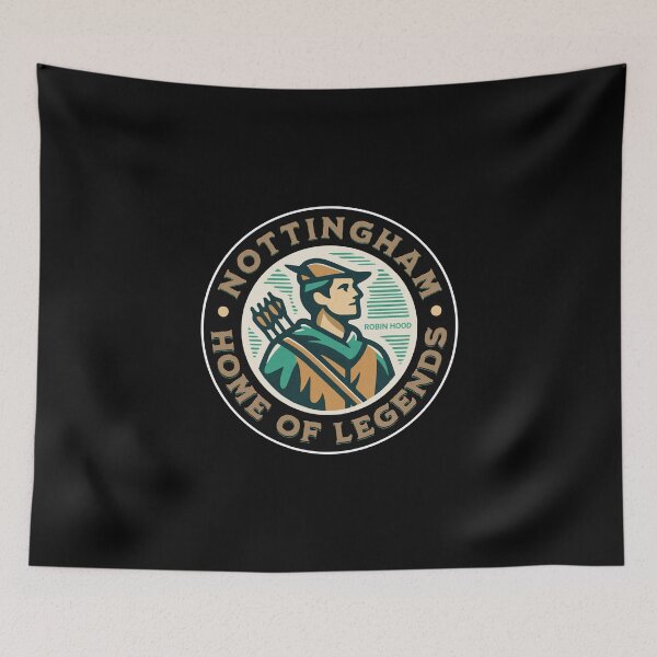 Item preview, The Vintage Nottingham Home of Legends Robin Hood Emblem designed and sold by 89BLACK.