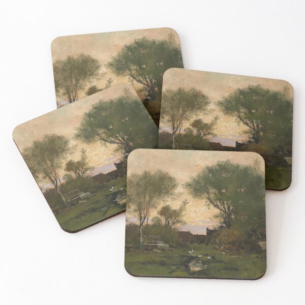 Item preview, Abendstimmung – Eugène Galien-Laloue Impressionist Evening Landscape of Tranquil Dusk designed and sold by Art Outlaws.