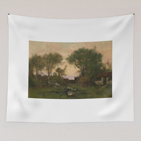 Item preview, Abendstimmung – Eugène Galien-Laloue Impressionist Evening Landscape of Tranquil Dusk designed and sold by Art Outlaws.