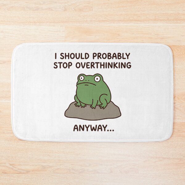 Item preview, Funny Overthinking Frog - Anxiety & Mental Health Humor designed and sold by Mason-Pride.