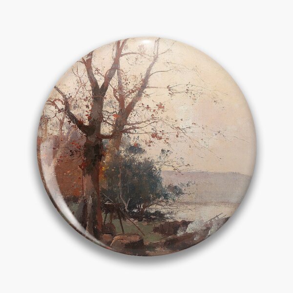 Item preview, River Landscape – Eugène Galien-Laloue Impressionist Painting of Serene Waterways and Countryside designed and sold by Art Outlaws.
