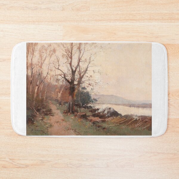 Item preview, River Landscape – Eugène Galien-Laloue Impressionist Painting of Serene Waterways and Countryside designed and sold by Art Outlaws.