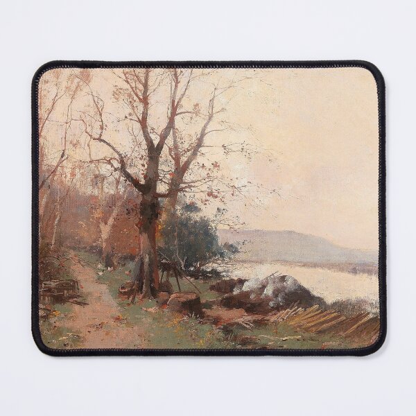Item preview, River Landscape – Eugène Galien-Laloue Impressionist Painting of Serene Waterways and Countryside designed and sold by Art Outlaws.