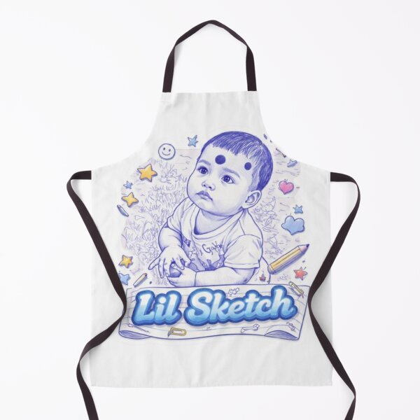 Item preview, Lil Sketch – Cute Hand-Drawn Baby Art Sticker | Blue Pen Sketch Style designed and sold by Begena.