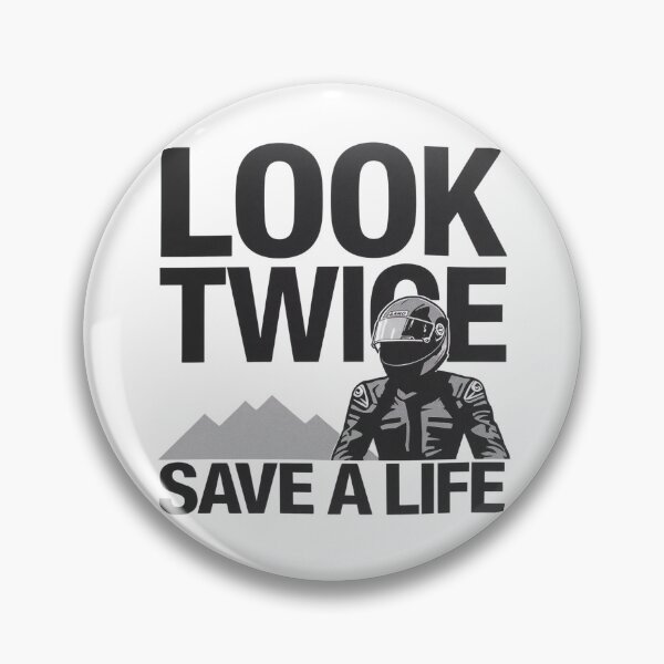 Item preview, Look Twice Save A Life- Motorcycle Design designed and sold by TwoWheels-shop.
