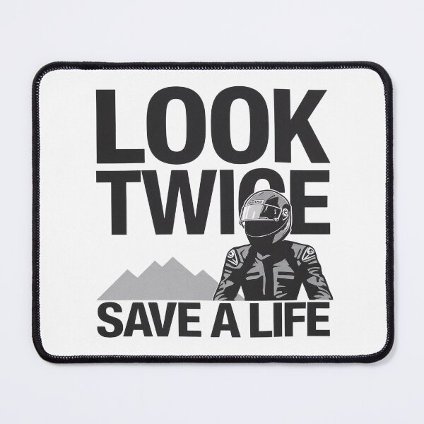 Item preview, Look Twice Save A Life- Motorcycle Design designed and sold by TwoWheels-shop.