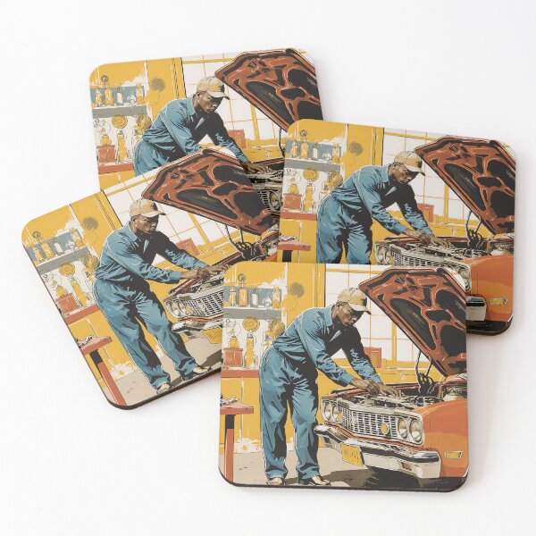 Item preview, Classic Garage: Modern Mechanic at Work Illustration designed and sold by Banal25.