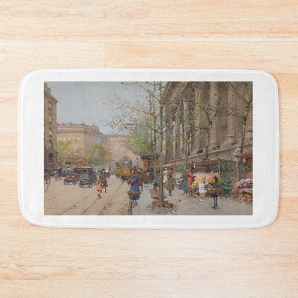 Item preview, Marché aux Fleurs, Place de la Madeleine – Eugène Galien-Laloue Impressionist Parisian Market Scene designed and sold by Art Outlaws.