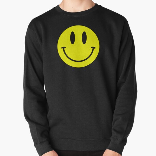 yellow smiley face sweatshirt