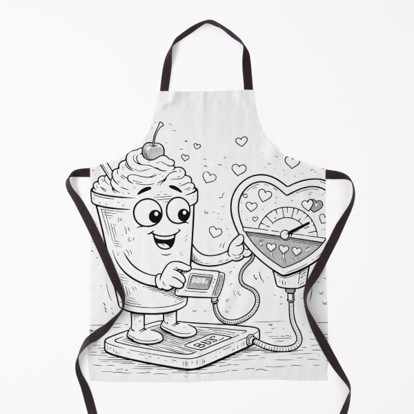Item preview, Happy Milkshake on a Scale + Heart-Shaped Love Meter designed and sold by ComedyInkFactor.