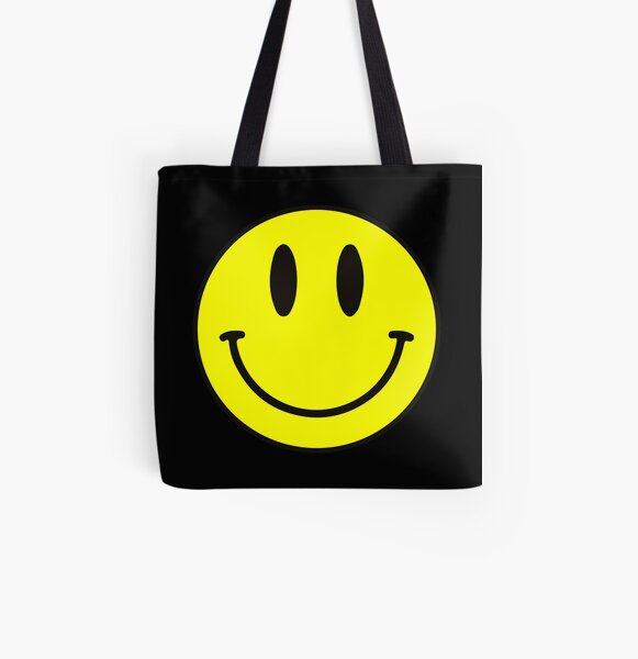 Emoticon Big Smile Face Shopping Tote Bag