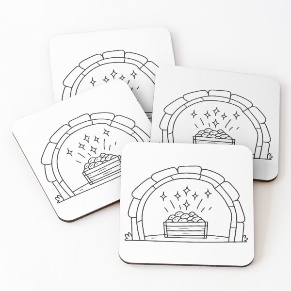 Item preview, Sparkles floating up from a treasure hidden inside a cave   designed and sold by rasagamastore.