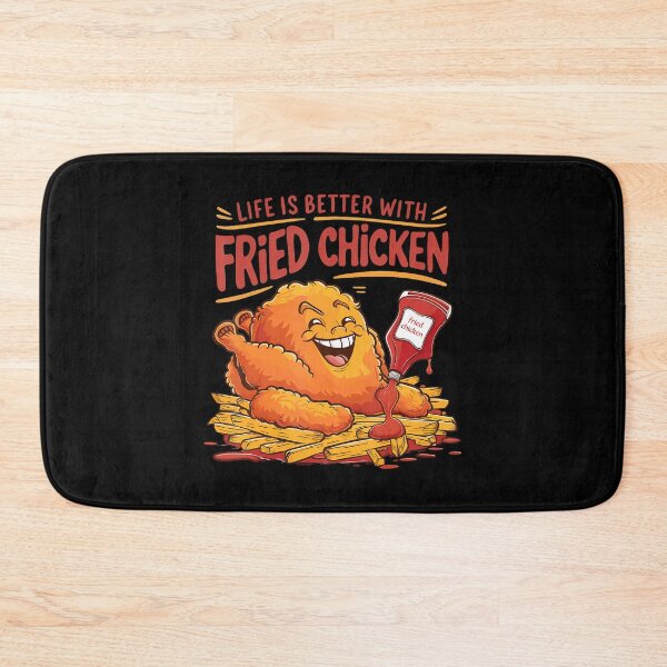 Item preview, La vida es mejor con pollo frito Amante de la comida divertida designed and sold by charitashmoqs.