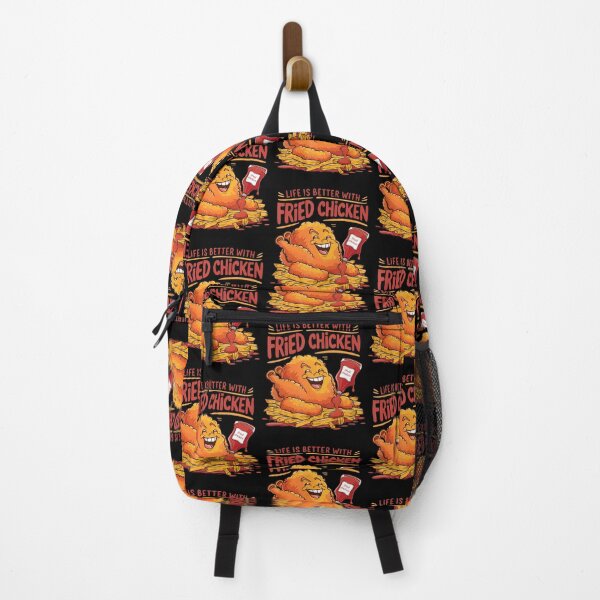Item preview, La vida es mejor con pollo frito Amante de la comida divertida designed and sold by charitashmoqs.