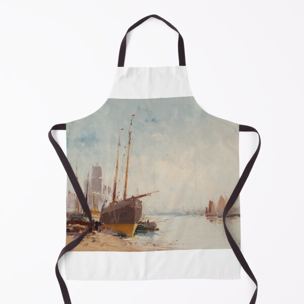 Item preview, Bateaux au Port – Eugène Galien-Laloue Impressionist Harbor Scene with Boats and Water designed and sold by Art Outlaws.