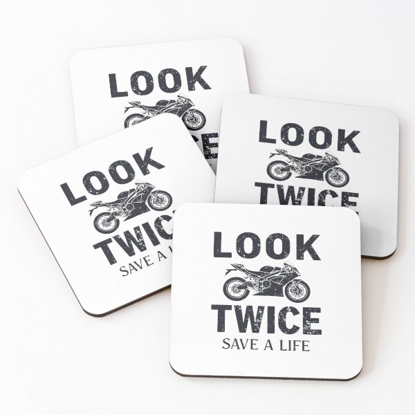 Item preview, Look Twice Save A Life- Motorcycle Design designed and sold by TwoWheels-shop.