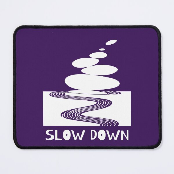 Item preview, Zen Stones and Slow Down Message, White on Purple designed and sold by nikoart001.