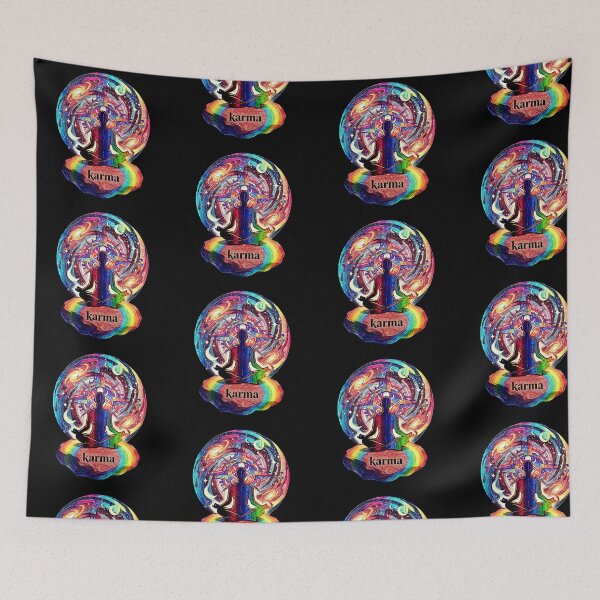 Item preview, Karma Meditation: Spiritual Zen Universe & Cosmic Yoga Silhouette designed and sold by Hen-C-Art.