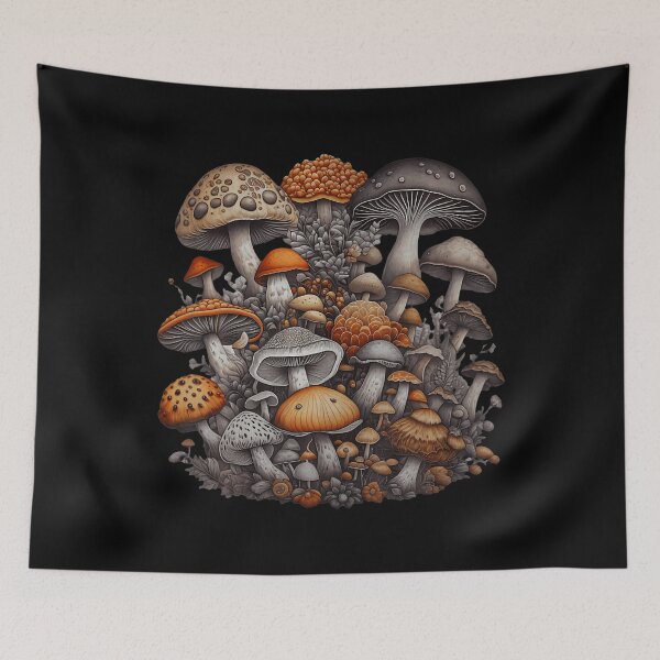 Item preview, Retro Mushroom Mycology Fungi Foraging Cottagecore Mycelium designed and sold by donadonvgran.
