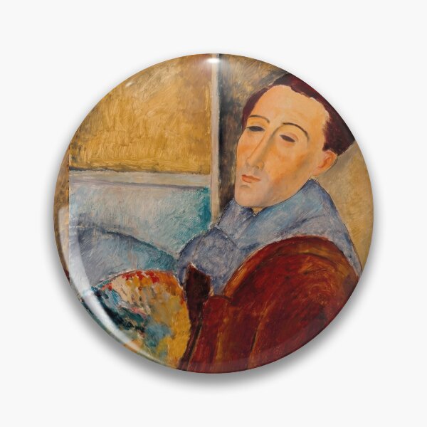 Item preview, Self Portrait by Amedeo Modigliani: Modernist Studio Fine Art Print designed and sold by artofuniverse.