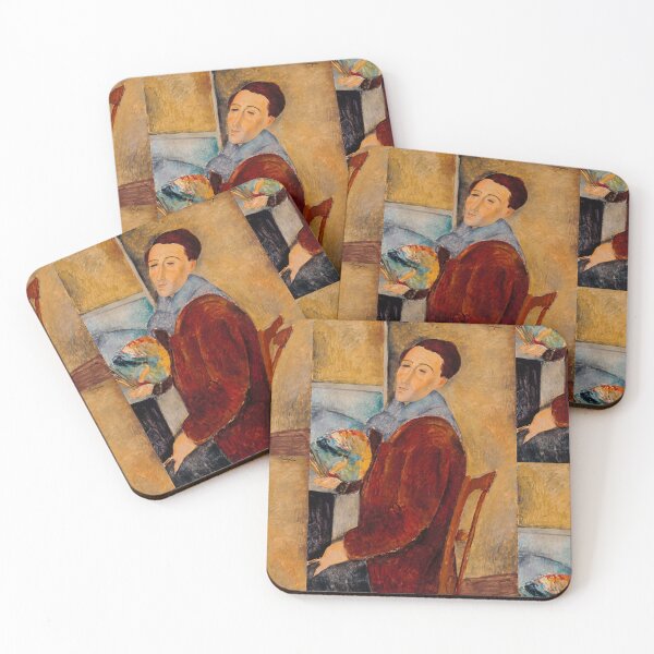 Item preview, Self Portrait by Amedeo Modigliani: Modernist Studio Fine Art Print designed and sold by artofuniverse.