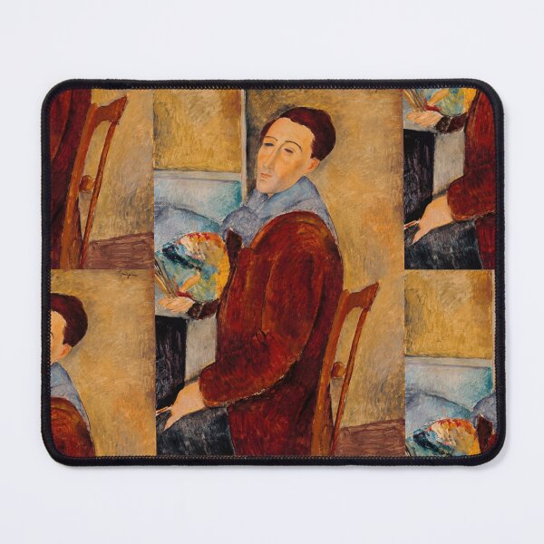 Item preview, Self Portrait by Amedeo Modigliani: Modernist Studio Fine Art Print designed and sold by artofuniverse.