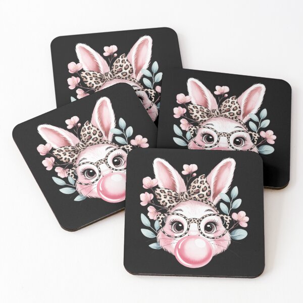 Item preview, Leopard Print Rabbit Bunny Blowing Bubble Gum Easter Day designed and sold by FaithAbbott.