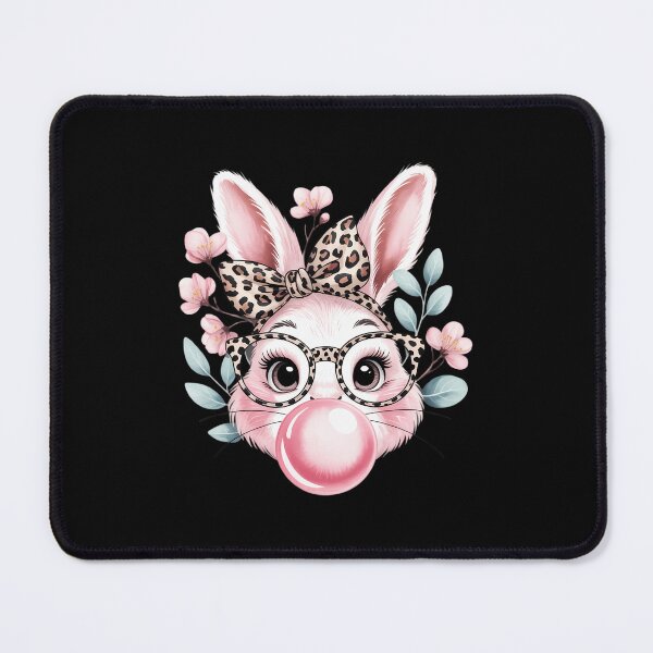 Item preview, Leopard Print Rabbit Bunny Blowing Bubble Gum Easter Day designed and sold by FaithAbbott.