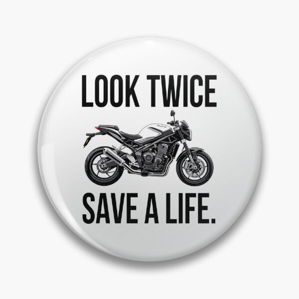 Item preview, Look Twice Save A Life- Motorcycle Design designed and sold by TwoWheels-shop.