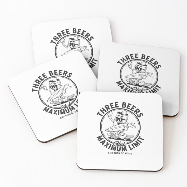 Item preview, Three Beers Maximum Limit: Retro Surfing Beer Character Illustration designed and sold by Colorful-Garden.